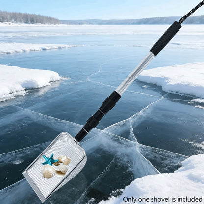 Beach Toy Set, Equipped with 2 Adjustable Stainless Steel Beach Shovels, Hourglass, Shell Collector, Long Handle Telescopic    Your Coastal Marketplace | Shoreshopper.com
