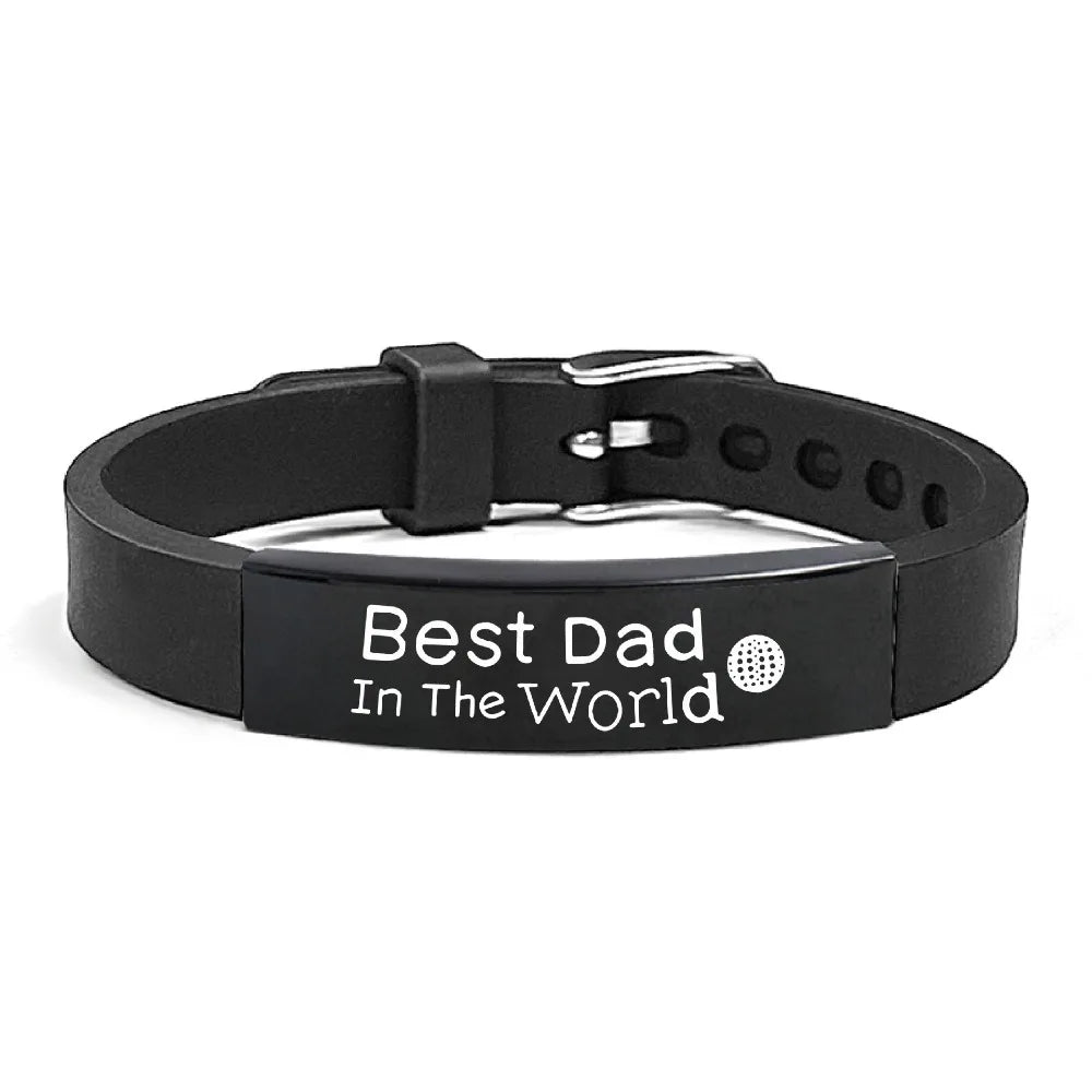 Father's Day Gifts Inspirational Quote Bracelets Wristband Adjustable Family Bracelets Stainless Steel Bracelet for Father    Your Coastal Marketplace | Shoreshopper.com