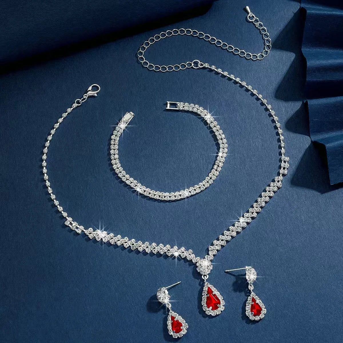 Wedding Jewelry Set for Women, Earrings, Necklace, Bracelet, Three-Piece Bridal Jewelry Set, Luxurious and High-End Accessories    Home Decor Supply | Online Retail | ShoreShopper.com