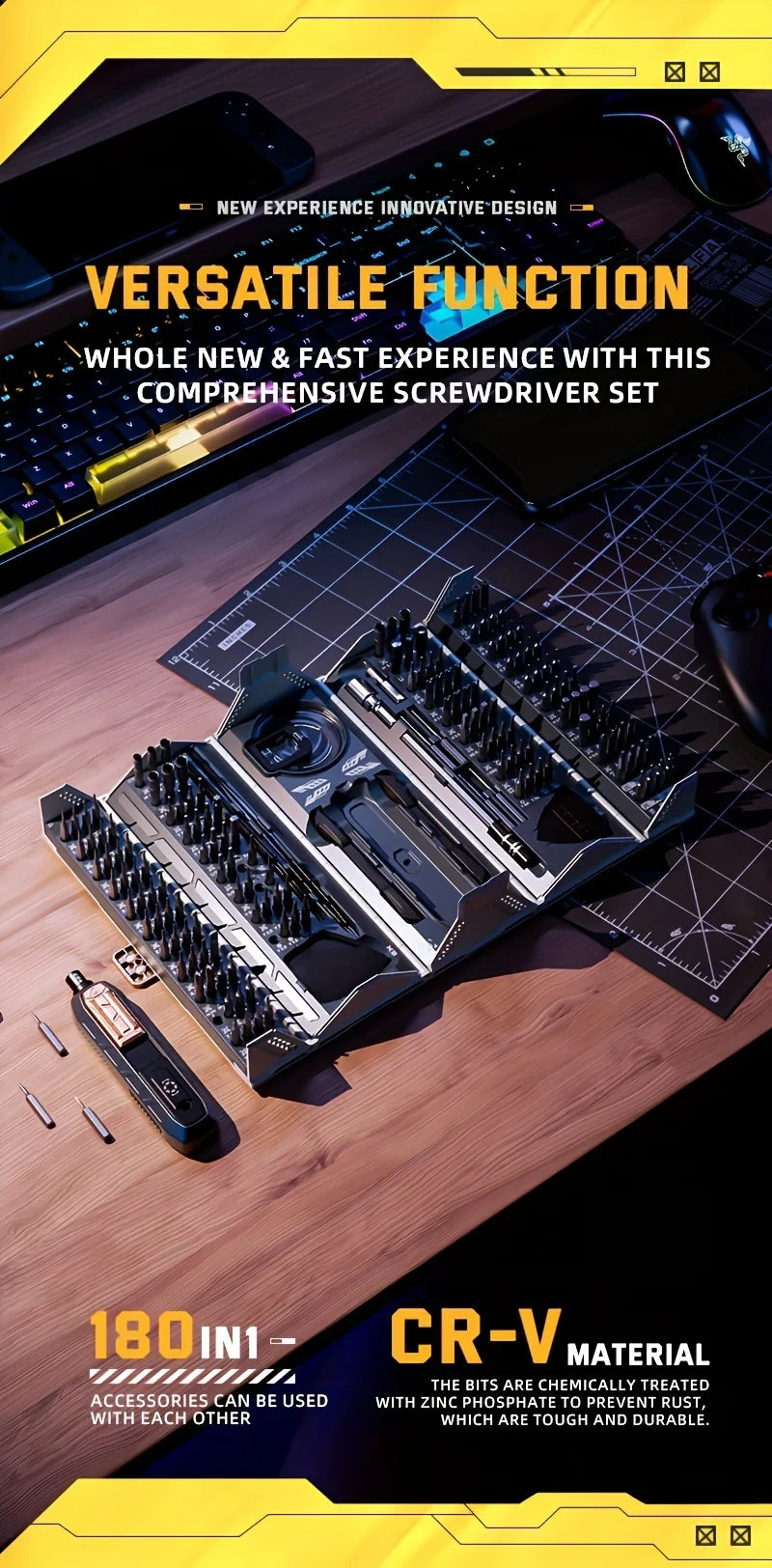 180 in 1 Precision Manual  Multifunctional Screwdriver Set Magnetic Phillips Bits Mobile iPhone & PC & Glasses Repair Tool Gift    Home Decor Supply | Online Retail | ShoreShopper.com
