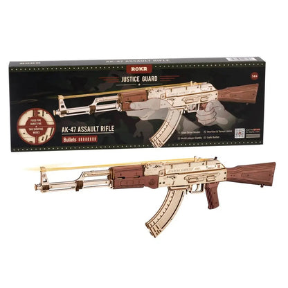 Robotime Rokr Automatic Rifle AK47 3D Wooden Gun Funny DIY Building Block Toys for Kids Adults Justice Guard Wooden PuzzleLQ901    Home Decor Supply | Online Retail | ShoreShopper.com