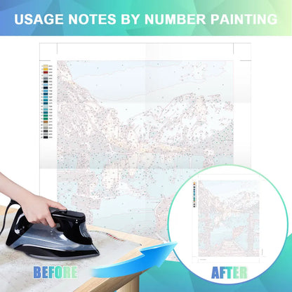 HUACAN Coloring By Numbers Mountain Landscape HandPainted Kits Home Decor Sea Painting Drawing Pictures By Numbers Diy Gift Art - ShoreCo.Shop