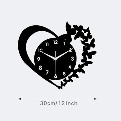 Heart shaped frameless design acrylic silent clock living room bedroom home decoration Mother's Day New Year Easter gift    Home Decor Supply | Online Retail | ShoreShopper.com