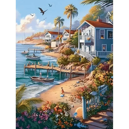 CHENISTORY Paint By Number House Landscape Kits Drawing On Canvas DIY Pictures By Number HandPainted Gift Home Decoration    Home Decor Supply | Online Retail | ShoreShopper.com