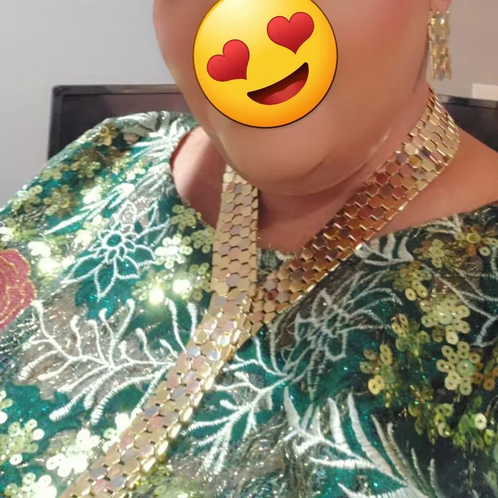 Dubai Vintage Jewelry Sets For Women Luxury Design Shiny Zircon Gold Plated Necklace Earring Bangle Wedding Party Accessories    Home Decor Supply | Online Retail | ShoreShopper.com