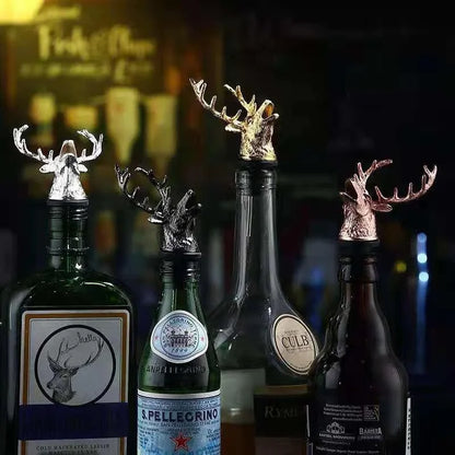 Zinc Alloy Steel Deer Stag Head Wine Pourer Unique Rhinoceros Lion Wine Bottle Stoppers Wine Aerators Bar Tools - ShoreCo.Shop