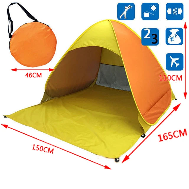 Hot Sale Quick Automatic Beach Tent Outdoor Beach Shade Sun Shelter Tent UPF50+ Portable Beach Canopy For Camping Fishing    Your Coastal Marketplace | Shoreshopper.com