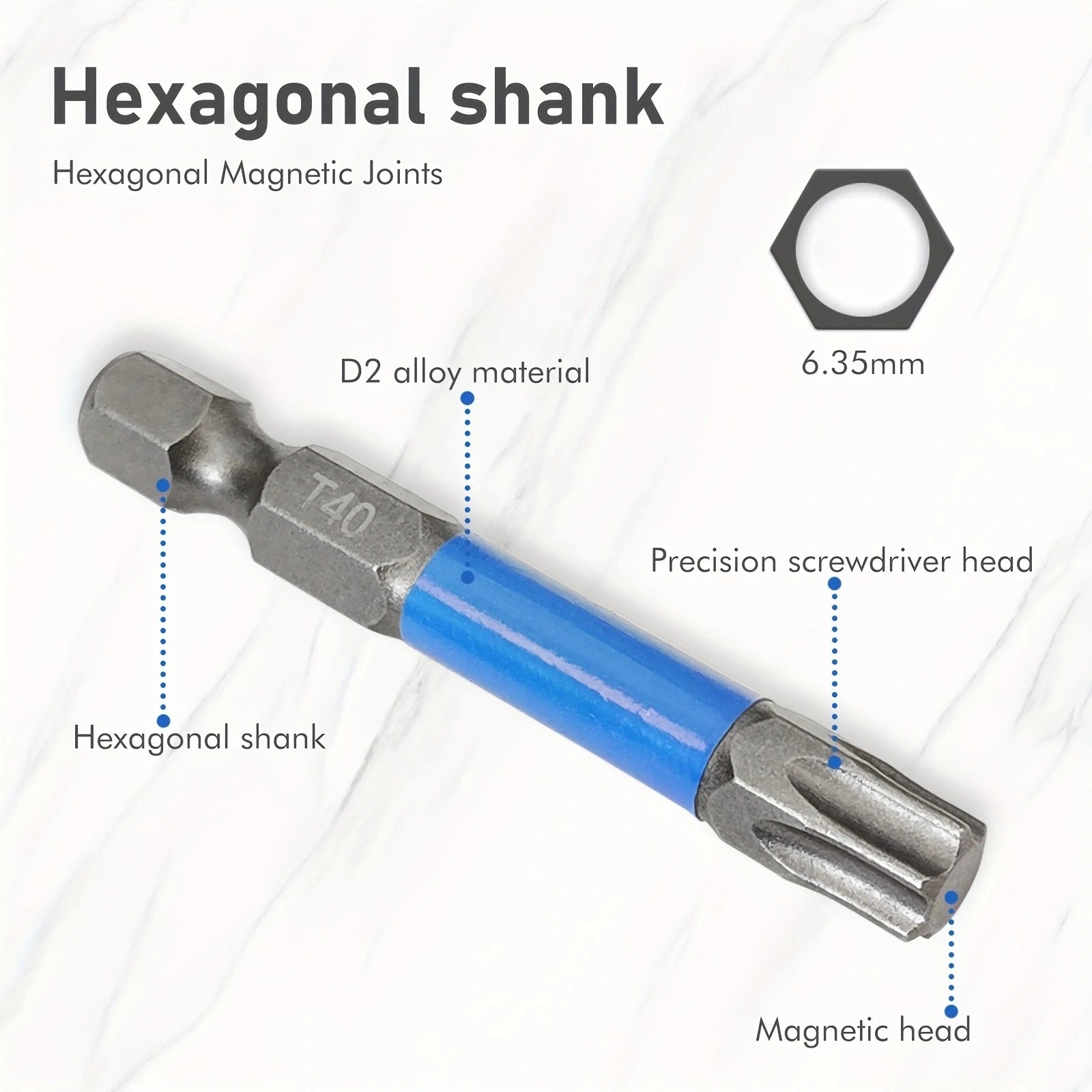 2" Impact Torx Bit PH2 Set 10pcs (TT6-TT40), 1/4" Hex-Shank S2 Steel Star Bit Set, CNC Machined Tips with Magnetism,    Home Decor Supply | Online Retail | ShoreShopper.com