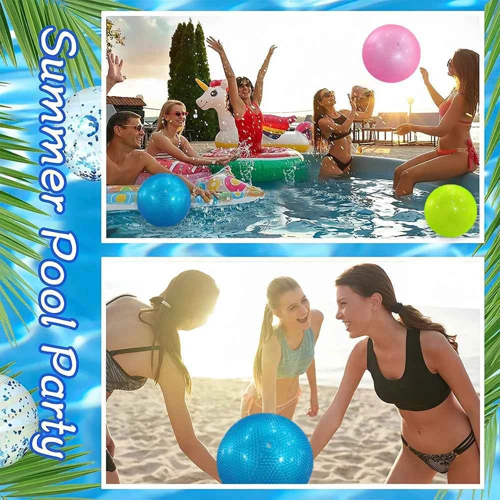 1pc Colorful Pearl Beach Ball Inflatable Beach Ball, Suitable For Beach Pool Party Games
