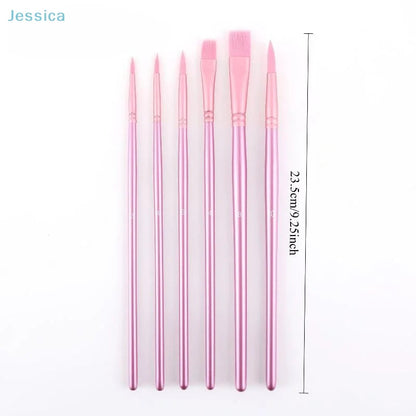 ♥Nylon Bristle Wooden Handle Pointed And Flat Watercolor Paintbrush Set For Art, Acrylic, Gouache, And Oil Painting    Home Decor Supply | Online Retail | ShoreShopper.com