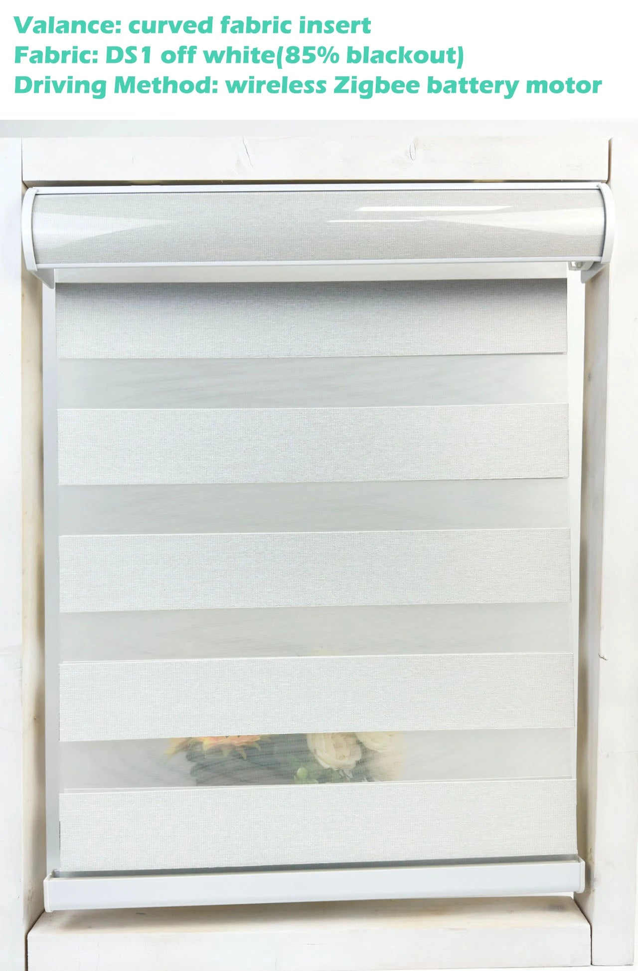Decopedia Custom Made Zebra Blinds for Windows Motorized Roller Blinds Blackout Day and Night Window Blinds for Sliding Door - ShoreCo.Shop