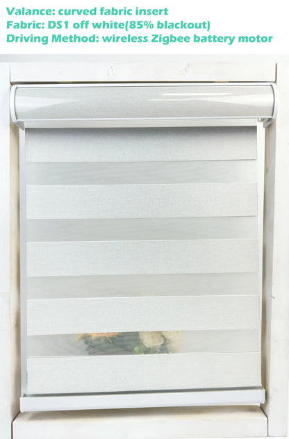 Decopedia Custom Made Zebra Blinds for Windows Motorized Roller Blinds Blackout Day and Night Window Blinds for Sliding Door - ShoreCo.Shop