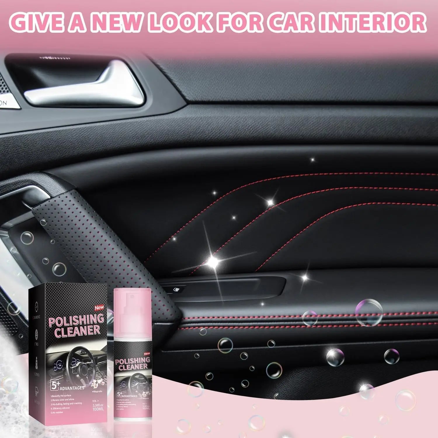 Car Interior Cleaner, Vehicle Interior Polish, 100ml Car Interior Cleaner, Interior Detailer Spray, Total Car Interior Cleaner    Home Decor Supply | Online Retail | ShoreShopper.com