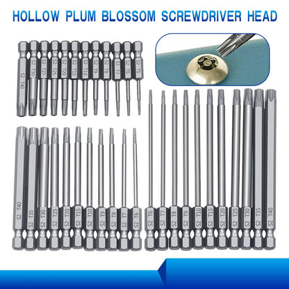 50-75-100mm Hollow Plum Blossom Extended S2 Bit Hexagon Handle Screwdriver Bit Screwdriver Tool Set    Home Decor Supply | Online Retail | ShoreShopper.com