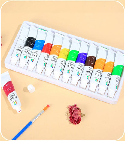Acrylic Paint Set 12/18/24/36 Colors 12ml Tubes Non-Toxic Waterproof Art Craft Paints for Artists Kids Beginners School Supplies    Home Decor Supply | Online Retail | ShoreShopper.com