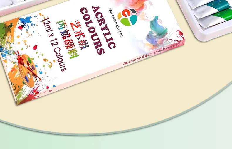 12/18/24/36 Colors Acrylic Paint Set Art Supplies акриловые краски 야광도료 for Artist On Metal Plastic Ceramic Leather Wood Glass    Home Decor Supply | Online Retail | ShoreShopper.com