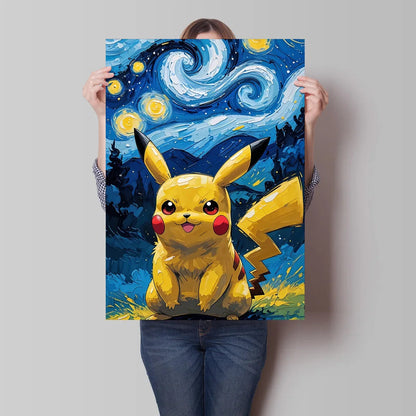 Van Gogh Style Pokemon Pikachu Wall Decoration Multiple Characters Are Available Creating A Unique Artistic Space for Your Home    Home Decor Supply | Online Retail | ShoreShopper.com