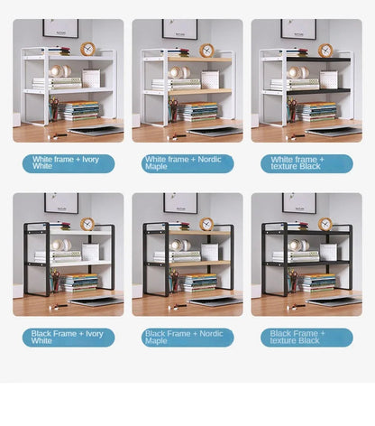 Shelf Desktop Storage  Bookshelf Student Desk Shelves Racks Office Computer Desk Tiered Cabinet Home Storage Holders Organizer    Home Decor Supply | Online Retail | ShoreShopper.com