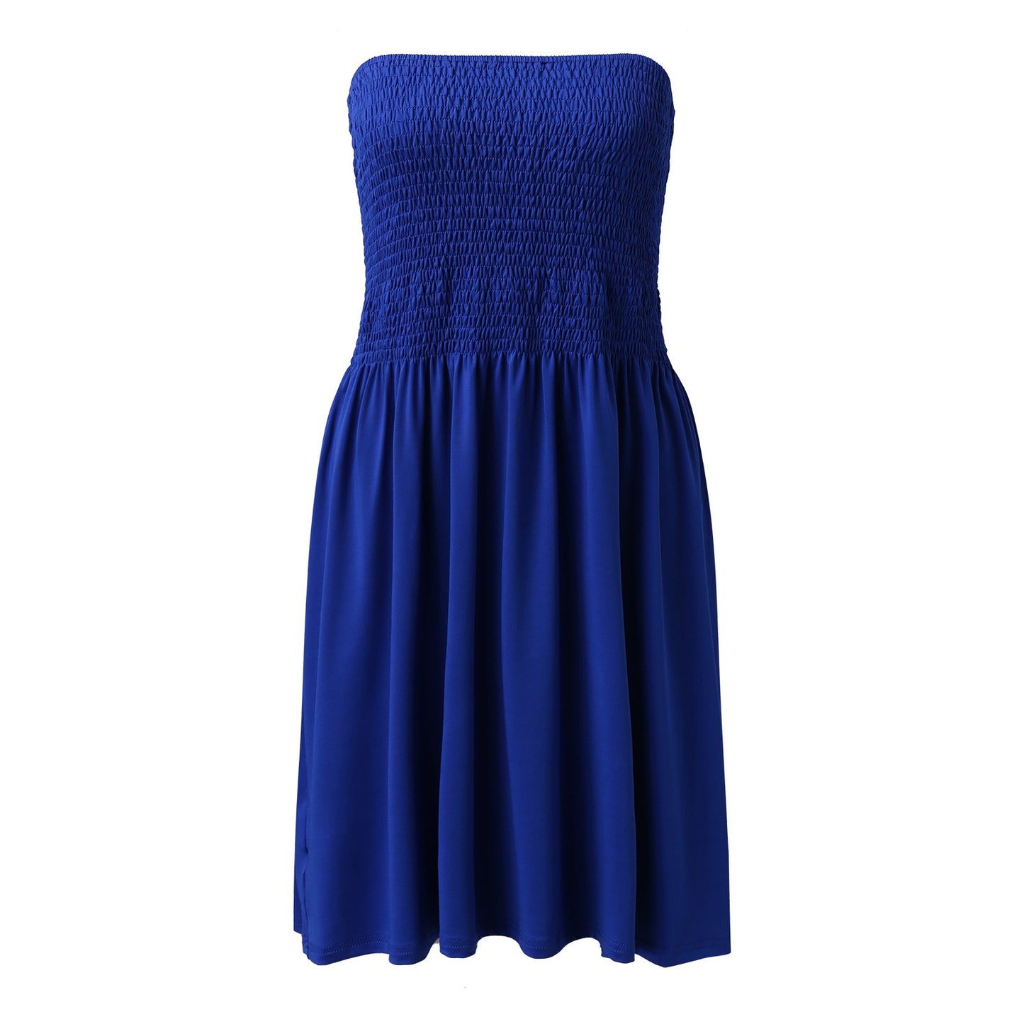 Sexy Off Shoulder Strapless Dress Women Summer Pleated Elastic Waist Party Beach Dresses Ladies Elegant Beach Flowy A Line Dress - ShoreCo.Shop