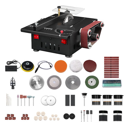 200W Circular Table Saw Mini Bench Saw and Belt Sander Variable Speed 30mm Cutting Depth for Wood Plastic Stone Metal Knife - ShoreCo.Shop
