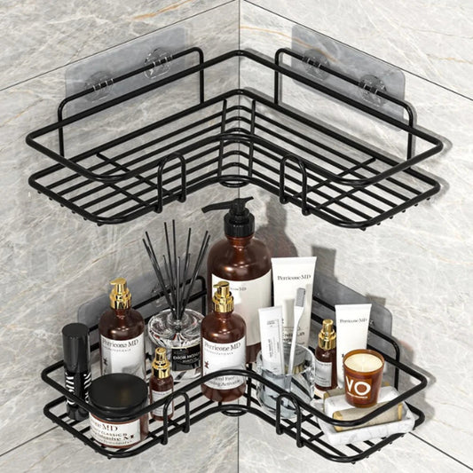 Toilet Storage Rack Bathroom Shelf No-Drill Corner Shelf Shower Wall Mounted Shelf Bracket Bathroom Accessory Organizer Shampoo    Home Decor Supply | Online Retail | ShoreShopper.com