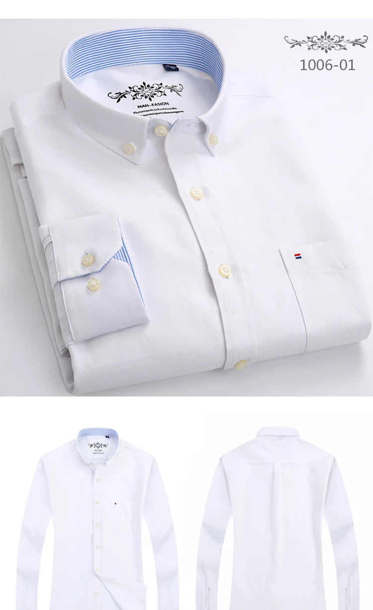 New in shirt long-sleeve shirts for men slim fit formal plian shirt single pocket office clothes soft plaid cotton designer tops    Home Decor Supply | Online Retail | ShoreShopper.com