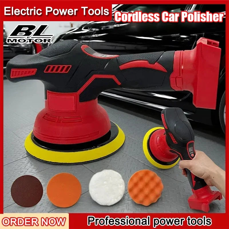 Fit Milwaukee Cordless Polisher 8 Gears Digital Display Electric Polisher Auto Car Waxing Polishing Machine For 18V 20V Battery - ShoreCo.Shop
