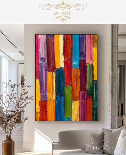 Texture Handmade Painting on Canvas Abstract Colorful Modern Minimalism Wall Art Decor Large    Home Decor Supply | Online Retail | ShoreShopper.com