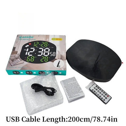 Large Digital Wall Clock Weather Station Forecast TEMP Humidity Date Week Night Mode Table Clock 2 Alarm 12/24H LED Alarm Clock    Home Decor Supply | Online Retail | ShoreShopper.com