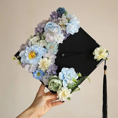 Headwear Doctor Flowers Graduation Cap Master Bachelor Trencher Cap Adjustable Fringe Mortar Board Graduation Party    Your Coastal Marketplace | Shoreshopper.com