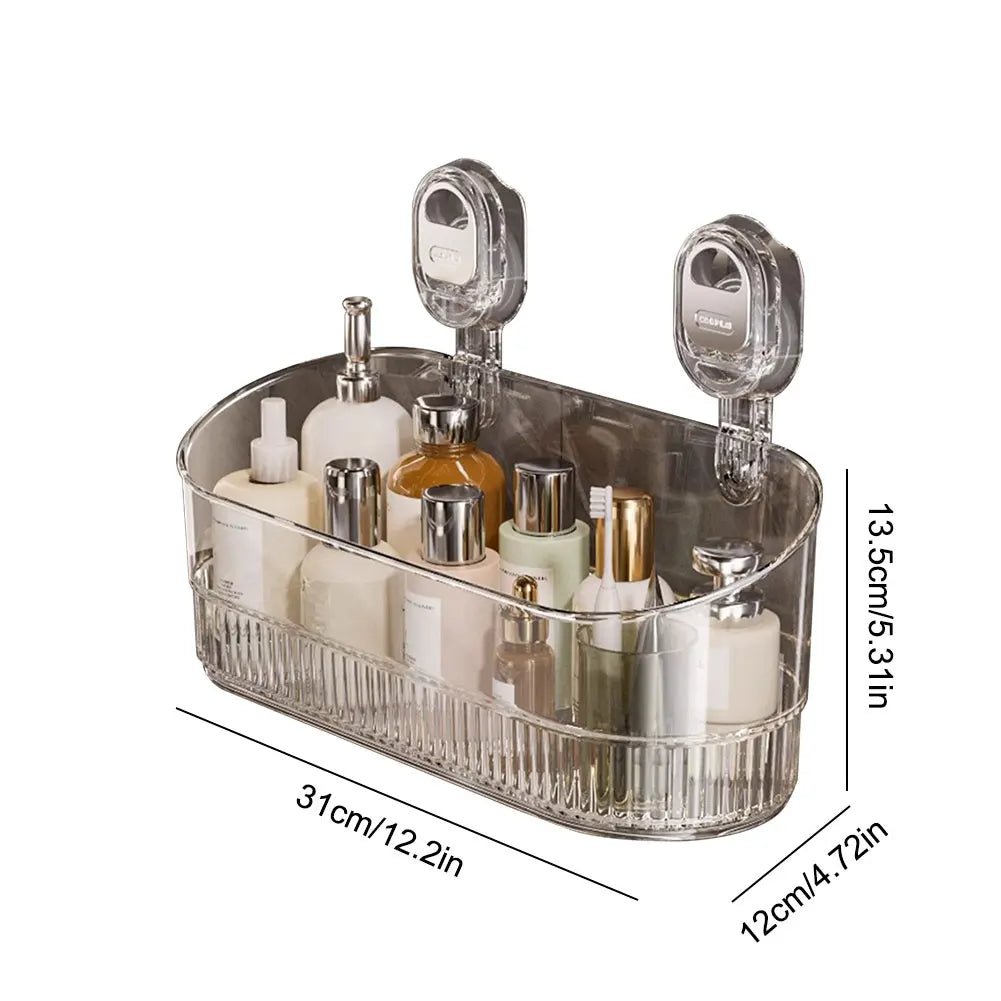 Hanging Shower Shelf Suction Storage Box Large Capacity & Strong Load-Bearing Removable Shower Basket Suction Cup for Bathroom    Home Decor Supply | Online Retail | ShoreShopper.com
