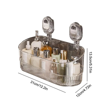 Hanging Shower Shelf Suction Storage Box Large Capacity & Strong Load-Bearing Removable Shower Basket Suction Cup for Bathroom    Home Decor Supply | Online Retail | ShoreShopper.com