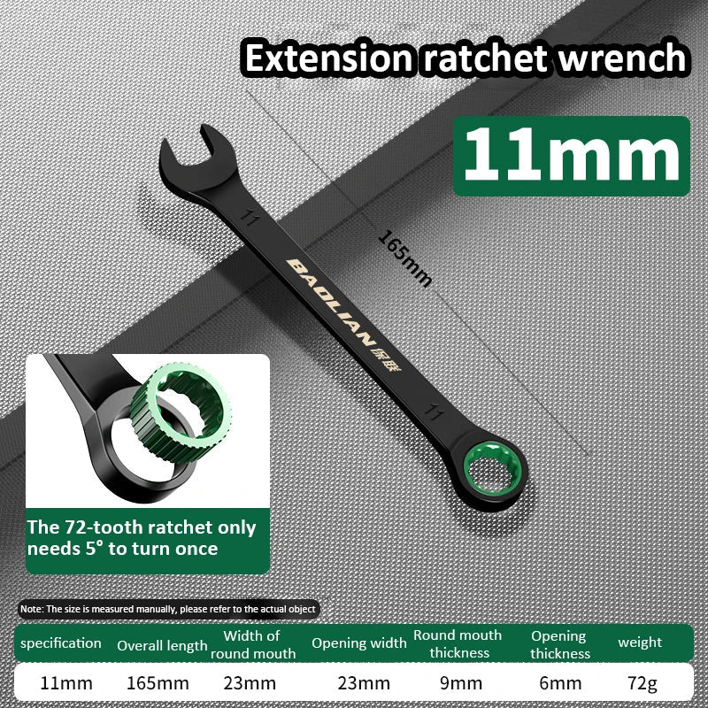 Dual-Purpose Wrench Fast Plum Blossom Ratchet Wrench Industrial Grade 72 Tooth Labor-Saving, Fast and Durable Dual-use Wrench    Home Decor Supply | Online Retail | ShoreShopper.com