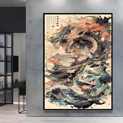 High Quality Pokemon Arcanine Pikachu Wall Painting with Unique Designs and Gorgeous Colors Adding A Touch of Brightness To Wall    Home Decor Supply | Online Retail | ShoreShopper.com
