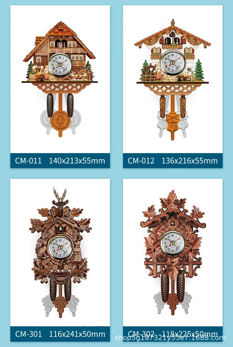 Wooden Hanging Wall Clock Bird Alarm Clock Cuckoo Clocks For Home Decoration Quartz Watch Decorative Home Decor    Home Decor Supply | Online Retail | ShoreShopper.com
