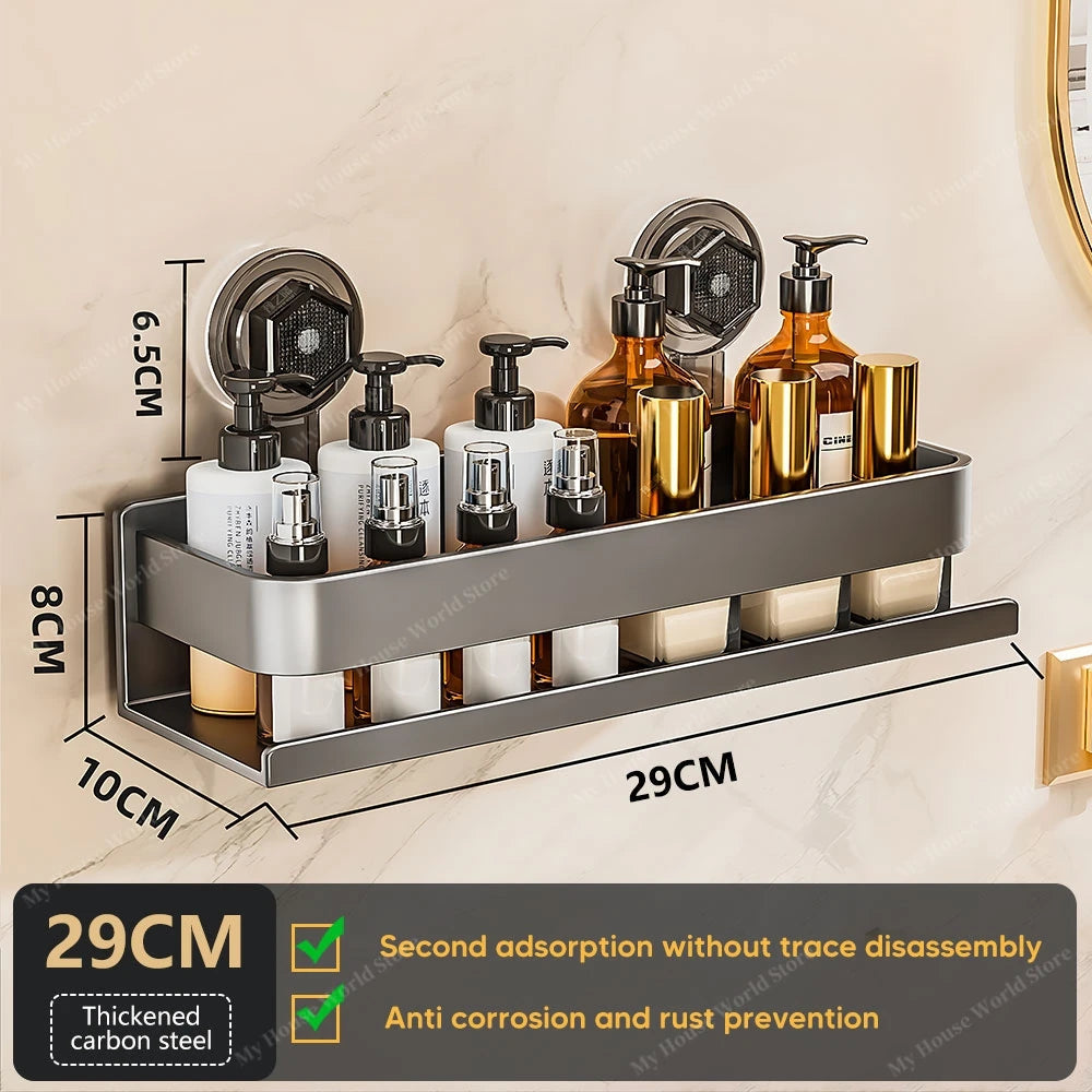 Shower Suction Cup Shelf Storage Shelf Home Organizer Shelf Holder Bathroom Organizer Suction Cup Wall Mounted Storage Rack    Home Decor Supply | Online Retail | ShoreShopper.com