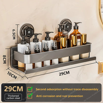 Shower Suction Cup Shelf Storage Shelf Home Organizer Shelf Holder Bathroom Organizer Suction Cup Wall Mounted Storage Rack    Home Decor Supply | Online Retail | ShoreShopper.com