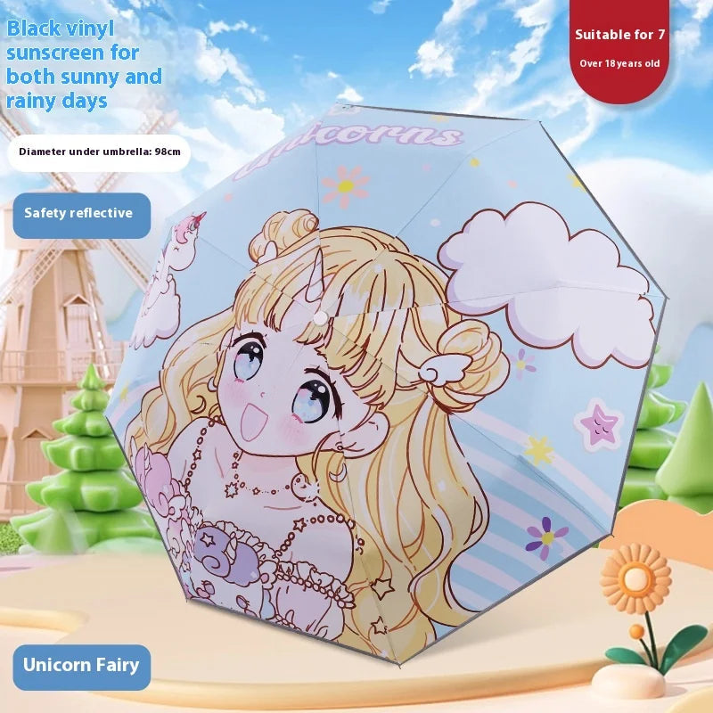 Umbrella for Both Sunny and Rainy Use UV Resistant Umbrella Windproof Strong Umbrellas Parasol Manual Kids Students    Your Coastal Marketplace | Shoreshopper.com