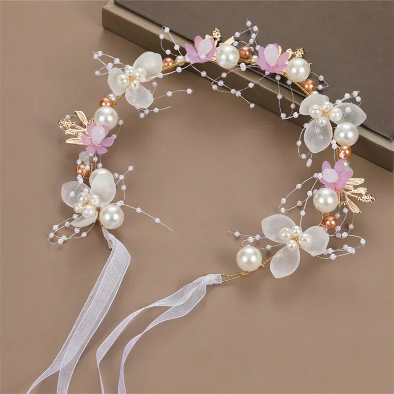 Children's Headwear Elegant Flower Wreath Fairy Crown Headband Princess Children's Hair Birthday Performance Runway Accessories    Your Coastal Marketplace | Shoreshopper.com