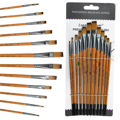 Paint Brush Set 12/48pcs Synthetic Hair for Acrylic Painting Watercolor Painting Gouache Ink Craft and Detail Painting    Home Decor Supply | Online Retail | ShoreShopper.com