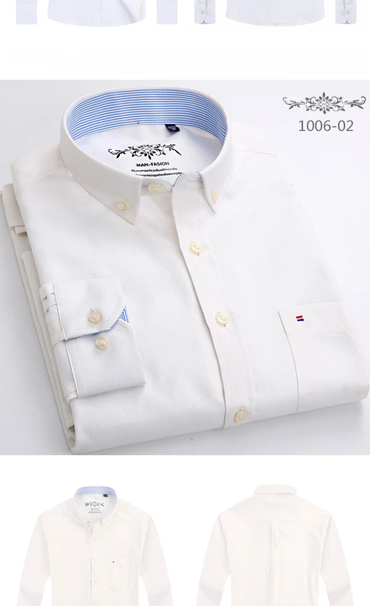 New in shirt long-sleeve shirts for men slim fit formal plian shirt single pocket office clothes soft plaid cotton designer tops    Home Decor Supply | Online Retail | ShoreShopper.com