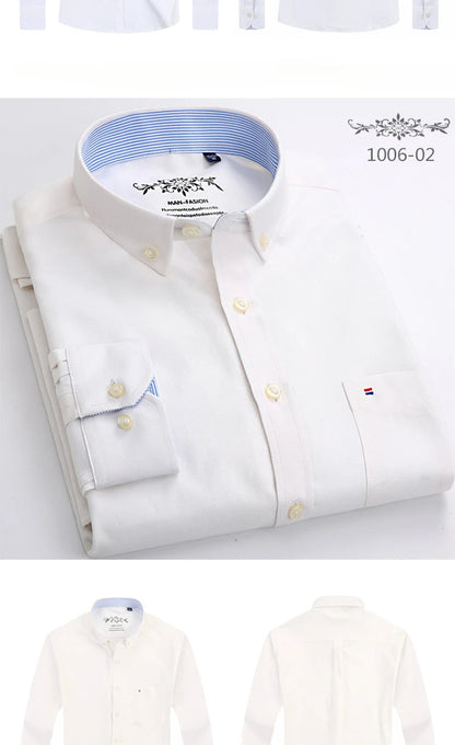 New in shirt long-sleeve shirts for men slim fit formal plian shirt single pocket office clothes soft plaid cotton designer tops    Home Decor Supply | Online Retail | ShoreShopper.com