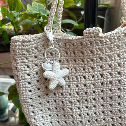 Finished Handmade Crochet Summer Beach Shells Starfish Accessories For Gift Decor,Knitted Wool Mini SeaShell Keyrings    Your Coastal Marketplace | Shoreshopper.com