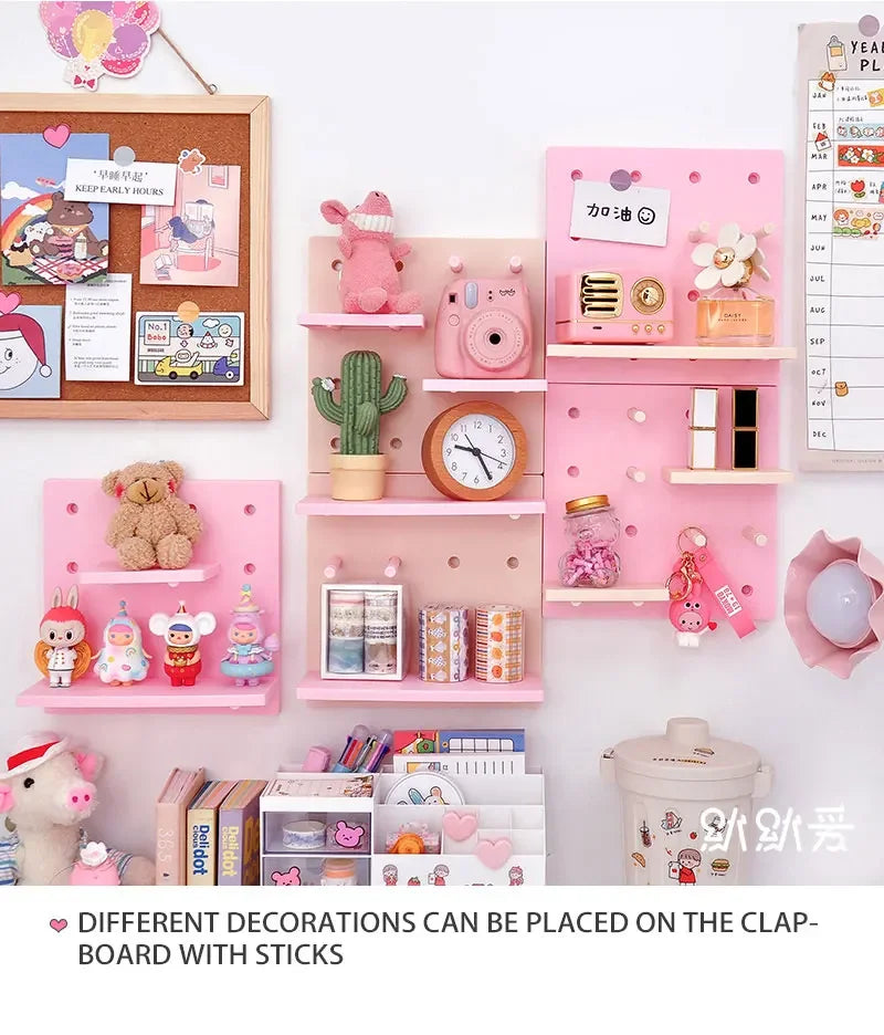 Home Decor Wall Shelves Decoration Hole Board Wall Storage Rack Storage Shelf Kitchen Bedroom Hanging Wall Shelves Wall Decor    Home Decor Supply | Online Retail | ShoreShopper.com