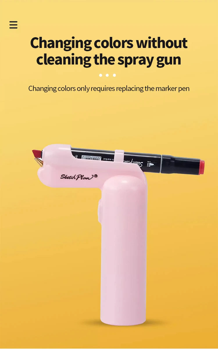 Art Electric Spray Pen Airbrush Set Inkjet Painting Brush Washable Spray Painting Hand Drawn Art Supplies Multi-function Color    Home Decor Supply | Online Retail | ShoreShopper.com
