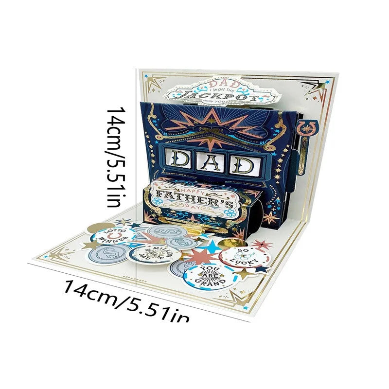 Handmade 3D Greeting Card for Father's Day - Stripe Design Thank You Dad Memorial Card Perfect Father's Day Gift    Your Coastal Marketplace | Shoreshopper.com