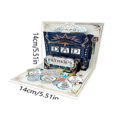 Handmade 3D Greeting Card for Father's Day - Stripe Design Thank You Dad Memorial Card Perfect Father's Day Gift    Your Coastal Marketplace | Shoreshopper.com