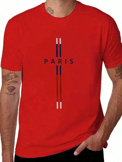 Parisian Style Men's Pure Cotton Casual T-Shirt, Simple and Stylish Crew Neck Short Sleeve T-Shirt for Everyday Wear    Home Decor Supply | Online Retail | ShoreShopper.com