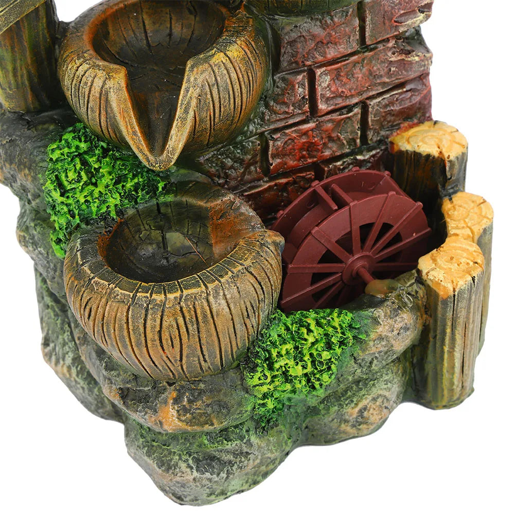 Resin Desktop Fountain Flowing Water Ornament Simulation Landscape Desktop Decoration for Home Hotel Office EU Plug    Home Decor Supply | Online Retail | ShoreShopper.com
