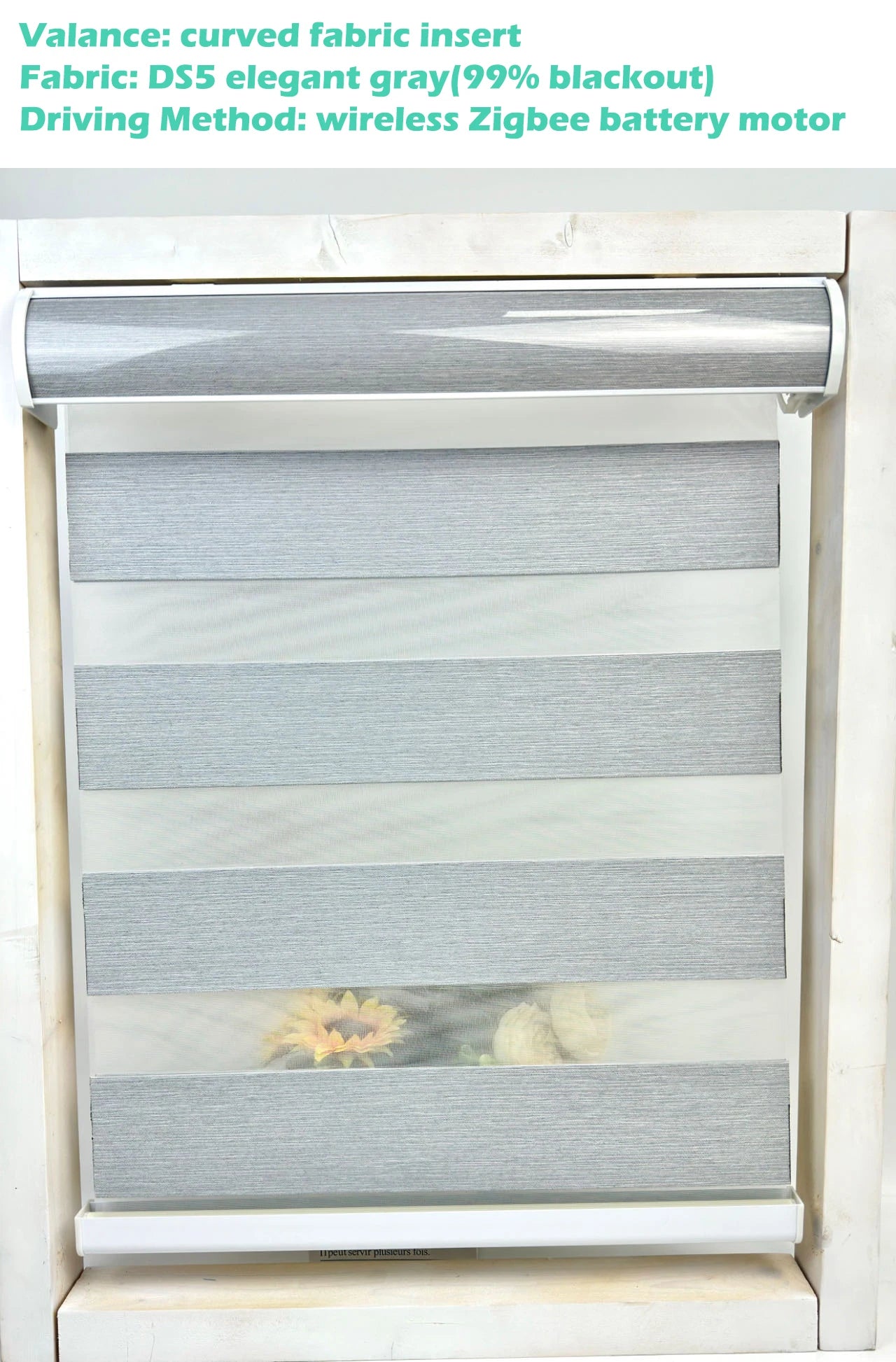 Decopedia Custom Made Zebra Blinds for Windows Motorized Roller Blinds Blackout Day and Night Window Blinds for Sliding Door - ShoreCo.Shop